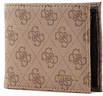 Guess Herren Nippel Billfold W/C Reisezubehr-Brieftasche, braun