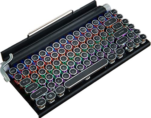 Orincod Green axis mechanical keyboard-typewriter shape, retro design; built-in battery is easy to carry, you can use Bluetooth connection; first-class texture
