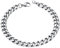 ChainsHouse Mens Silver Bracelets Cuban Link Chain Stainless Steel Curb Chains Chunky Bracelet Hip Hop Jewellery 9mm 19cm