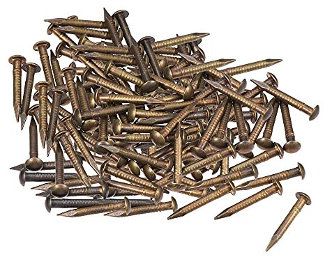 sourcing map Clou Petit Minuscule Laiton 1.5x12mm pour Bricolage Bois Matériel Accessoires 150pcs