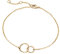 FANCIME Solide 14 Karat 585 Gelb Gold Unendlichkeit Armband Minimalistisch Bracelet Geschenk Schmuck für Damen Mädchen - Verstellbar Armkette: 17 + 3 cm