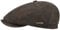 Stetson McCook Vintage Ledercap - Flatcap Herren/Damen - Schiebermütze aus Leder (Schwein, Velours) - Schlägermütze mit Baumwollfutter - Flat Cap Winter/Sommer Dunkelbraun M (56-57 cm)