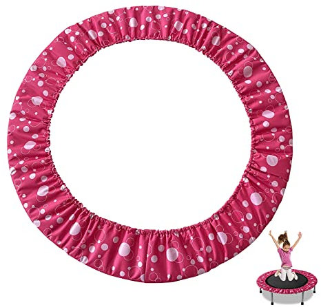 APJJ Trampolin Randabdeckung, Indoor Fitness Kinder Erwachsene Trampolin-Randabdeckung 81-152cm, 3 Etagen Dauerhaft Wasserdichtes Oxford-Tuch Trampolin Umrandung Ersatzteile,Pink Bubbles,152cm