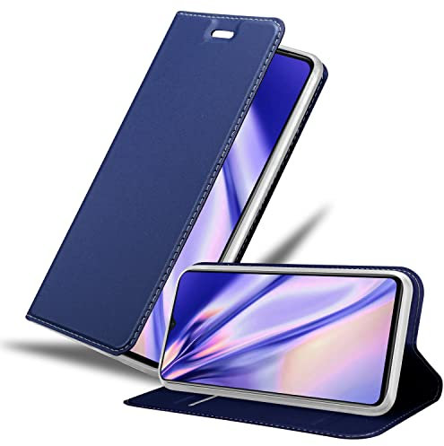 Cadorabo Estuche Compatible con Realme X2 Pro/OPPO Reno Ace en Classy Azul Oscuro - Funda Protectora con Cierre magnético, función Stand y Ranura para Tarjetas