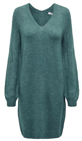 JACQUELINE de YONG Damen Tunika, Dunkelblau, Langarm, V-Ausschnitt, Casual, Sommer, Regular DE