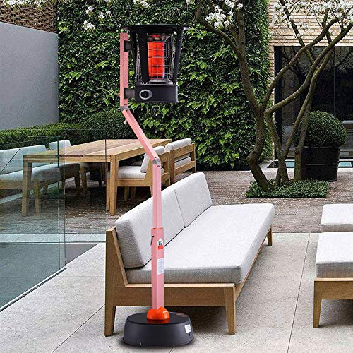 Nuevo calentador de patio elevable, calentador de gas propano comercial para exteriores, lámpara de calefacción de jardín de calor silencioso y rápido, estufa de calefacción ajustable en altura little