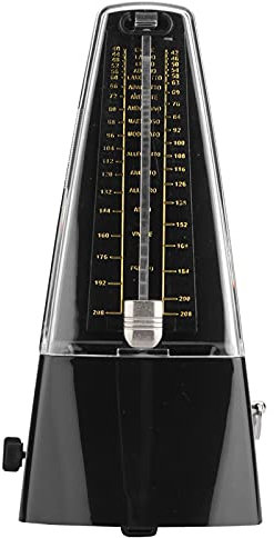 Mechanisches Metronom Musik Universal Classic Electronic für Piano Drum Set Bass Violine (Schwarz)