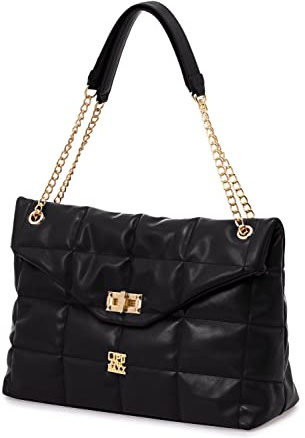 Cipo & Baxx Damen Handtasche Tasche Schultertasche Gesteppt mit Kette WA134