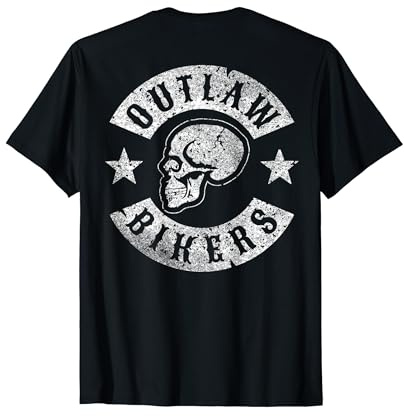 Outlaw Biker Shirt Skull T-Shirt Motorcycle chopper T-Shirt