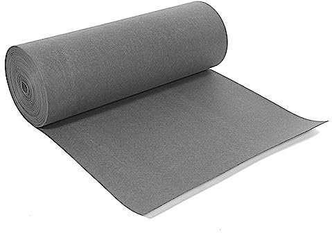 Filz Filzstoff 30cm x 250cm x 3mm, Bastelfilz, Dekorationsfilz, Weicher Filz, für Filzmatte Untersetzer Dekofilz Taschenfilz zum Nähen und DIY Basteln (Dunkelgrau)