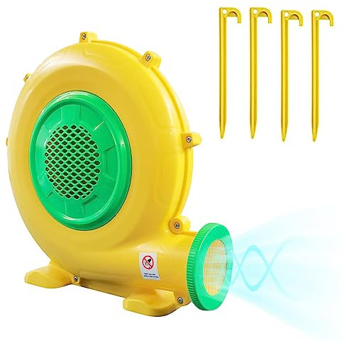 GONFLABLE 750W Bounce House Blower, Powerful Air Blower for Inflatables, Portable Bubble House Blower Pump Fan for Inflatable Bouncy Castle, Jumper, Water Slide, Leaf Blower Corded(750 Watt 1HP)