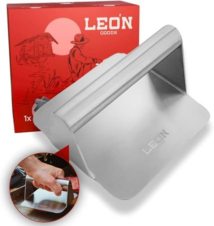 LEÓN Goods NEU Burger Smasher Edelstahl - perfekt für Smash Burger! Rostfrei und Lebensmittelecht - auch Gastronomie geeignet. (Smasher Square (1-TLG.))