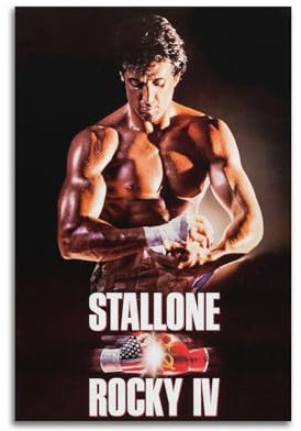 DATOZA Rocky 4 Movie Art Poster Dekorative Malerei Leinwand Wandkunst Wohnzimmer Poster Schlafzimmer Malerei,Wandkunst Bilddruck Moderne Familienzimmer Dekor 24x36inch(60x90cm)