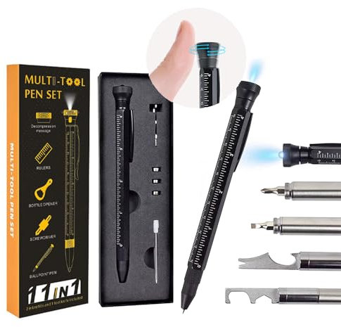 11 in 1 Multi-Tool Pen - Tools for Travel, Camping, Outdoor Activities and Everyday Use - Father's Day Dad Gift for Daughter Son, Birthday Father's Day Gift for Dad Grandpa Husband, Cool Gadgets