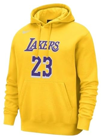 NIKE Lakers Lebron James NBA Club Hoodie Farbe: Gelb (James Lebron 23); Größe: M