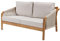 BUTLERS Loungesofa (150 x 80 cm)-Rope Island - Gartensofa aus Holz in Naturfarbe mit Kissen in Taupe für 2 Personen | Indoor & Outdoor Möbel für Balkon, Terrasse, Wohnzimmer