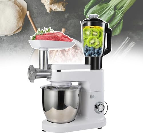 Batidora Eléctrica De Pie, Máquina Exprimidora De Cocina, Licuadora De Potencia Máxima De 1500 W Para Uso Doméstico, Diseño De Detección De Carga, Velocidad Constante,White