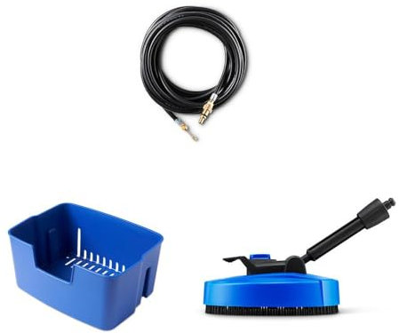 Nilfisk Core 140 Kit d'accessoires pour nettoyeur haute pression avec panier d'accessoires, nettoyeur de terrasse et nettoyeur de tuyaux et de canalisations