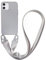 CQUUKOI for iPhone 6/7/8/SE2/SE3,Crossbody Phone Case with Shoulder Strap Soft Silicone Case with Adjustable Lanyard Cute Cool Wireless Charging Shockproof Protector Women Gray