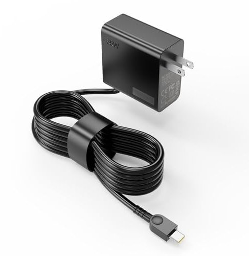 Cargador delgado USB tipo C de 65 W para Lenovo Thinkpad Yoga Chromebook IdeaPad Laptop Cable adaptador de fuente de alimentación