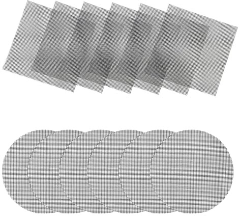 CjingCH Flower Pot Hole Mesh Pad, Drainage Grid Mats, 4 Inch, 100 PCS | Square&Round Shaped, Fibreglass Mesh, Plant Pot Drainage Mesh