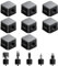 NEUTYPECHI 8 Pack Clips Câble Organisateur Bureau, Cable Management Magnetique de Câbles Magnétique Auto-adhésif, Support de câble pour Bureau, Table de Nuit, Câbles de Chargeur
