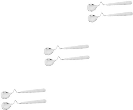 PRETYZOOM 6 Stk Bienenwabe Gewürzlöffel Eisteelöffel Rührlöffel für Cocktails Servierlöffel Honiglöffel Marmeladenlöffel Esslöffel Buffetlöffel Espressolöffel Zuckerlöffel getränke besteck