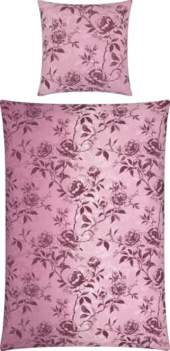 Erwin Müller Bettwäsche Feinbiber Beere Größe 1x 155x220 cm + 1x 80x80 cm