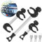 Warmfay Silber Rahmenhalter 3 Stück Lang 25CM + 32CM + 45CM, Abschließbar Ahrradrahmenhalter, für U-Bügelrohr: Ø 2,5-3,0 cm, Universal Ersatzhalter Fahrradträger für Alle Gängigen Heckträger