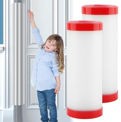 Lot de 2 protections anti-pincement de doigts pour enfants - Protection contre le pincement de porte - Protection contre le pincement de la porte - Auto-adhésive - Transparent - Protection de