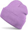 styleBREAKER Unisex Beanie Strickmütze Einfarbig, Feinstrick Mütze doppelt gestrickt, warme Winter Strickbeanie 04024029, Farbe:Flieder