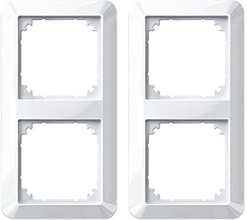 Schneider Electric Merten 382191 1-M-Rahmen für Steckose und Schalter, 2-fach, polarweiß glänzend (Packung mit 2)