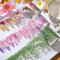 Lot de 3 rouleaux adhésifs pour Scrapbooking en rubans PET autocollant Kit d'accessoires transparents pour Bullet Journal Autocollants de la série Plant pour Bullet Journal DIY et Planner(Climbing