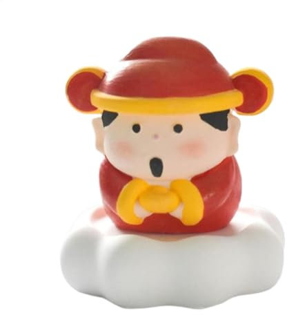 Fortune Statue Chinese, Gott der Glücksstatue | Glück und Glück Klassische Skulptur | Auto Dashboard -Ornament, Desktop -Dekoration für Arbeitsplatz und Auto