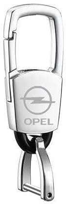 XAYMXBD Auto Schlüsselanhänger,für Opel Adam 2012-2020 Auto Schlüsselanhänger Leder,Mit Anti-Verlorener D-Ring,Auto Zubehör,Silver