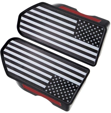 MERRYHAPY 2 Stück Ladeflächen Bettleisten Abdeckungen Flaggen Design Staub und Regendicht Kompatibel mit Silverado und Trucks - Robuste Outdoor Schutzhülle