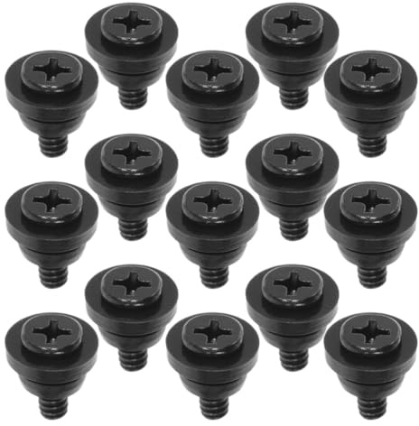 DOITOOL 15pcs Shock Absorbing Hard Drive Mounting Screws, Anti-vibration Iron Computer Repair Screw Kit for SSD Hdd, Easy Installation