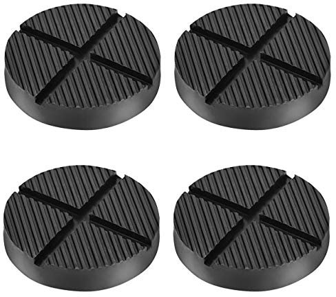 DEDC 4Pcs Wagenheber Gummiauflage mit Nut und Profil Schwarz Unterstellbock Gummiblock Für Wagenheber und Hebebühnen