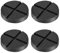 DEDC 4Pcs Wagenheber Gummiauflage mit Nut und Profil Schwarz Unterstellbock Gummiblock Für Wagenheber und Hebebühnen