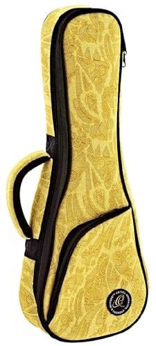 Ortega Guitars Jean Ukulele Gigbag - Sopran Ukulele Tasche - Höhe 56 cm - Breite 19 cm - Mit Schultergurten - Baumwolle / Leinen, Gelb (OUB-SO-SUJ)