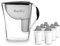 PearlCo - Wasserfilter Fashion (anthrazit) mit 6 Protect+ classic Filterkartuschen (für sehr hartes Wasser) - passt zu Brita Classic
