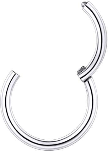 PROSTEEL Nasenring Lippenring Helixring 18G 1mm Universal Piercing für Männer Frauen 316L Edelstahl 7mm Piercing Nase Septum Ohr Helix Tragus Körper Schmuck