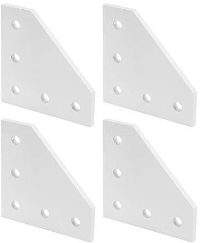 Fafeicy Joining Plate Outside Right Angle Joint Board, Aluminum 5-Hole Joining Plate, Reinforcement Right Angle Connection Plate for 3D Printer, CNC Router, CNC Laser(2020L), Brackets and Connecting