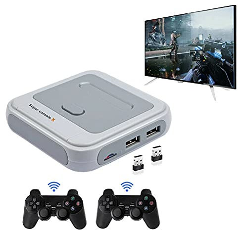 Super Console X Pro WiFi HDMI Sortie Console portable sans fil avec jeux vidéo classiques intégrés pour enfants et adultes