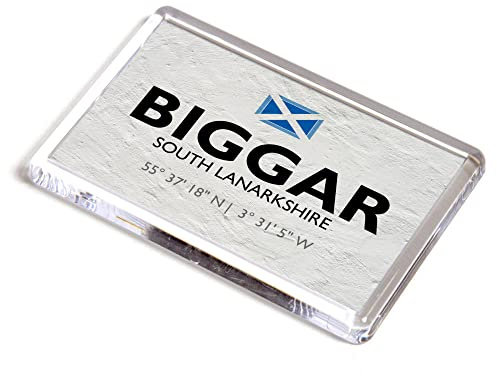 FRIDGE MAGNET - Biggar, South Lanarkshire, Scotland - Lat/Long NT0437