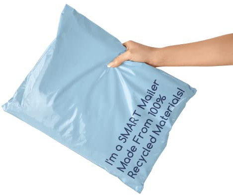 Smart Mailer, 100 Stück, 25,4 x 33 cm, 100 % recyceltes Poly-Versandtaschen, umweltfreundlich, 2,5 mm dick