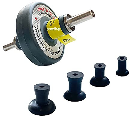 nuwfrog Valve Lapping Tool Attachment for use with Fine Grinding Paste Auto Repair Tool Parts kit for Engine Valve Lapper or Drill Valve Grinding Kit with 4 Suction Plates in（20,30,35,45mm）