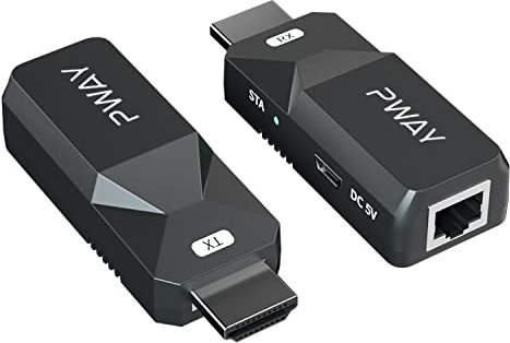 PWAY Rallonge HDMI 50,3 m audio vidéo 1080p sur câble Ethernet Cat5 Cat6 transmission de signal sans perte HDMI longue distance