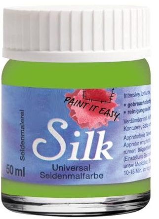 PAINT IT EASY NEU Bügelfarbe/Seidenmalfarbe, 50 ml, Pistaziengrün