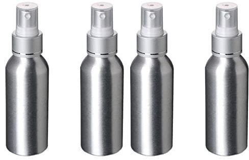 Beaupretty 4 Stück Mini-reiseflaschen Kleine Wassersprühflasche Tragbare Parfümflasche Reisebehälter Für Flüssigkeiten Sprühflasche Mit Feinem Nebel Reisesprühflasche Alkohol Metall Reisen